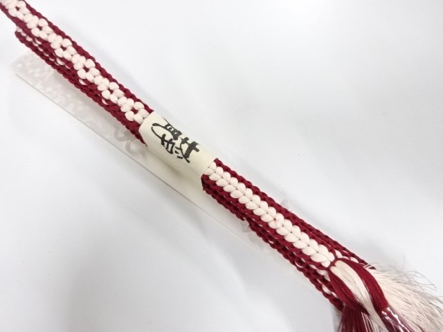 JAPANESE KIMONO / UNUSED HAND-TIED OBIJIME
